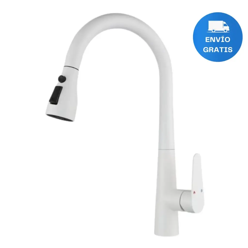 Grifera Canilla Cocina En Blanco Acra