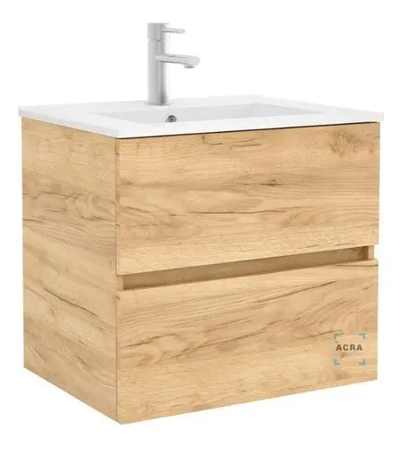 Bacha De 50cm + Mueble Mdf Con Cajón Y Patas Acra
