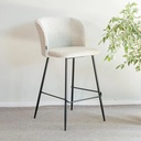 Banco Bar Con Asiento Y Respaldo De Tela Selen