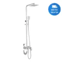 Barral Duchero Columna Satinado Monocomando Baño Acra