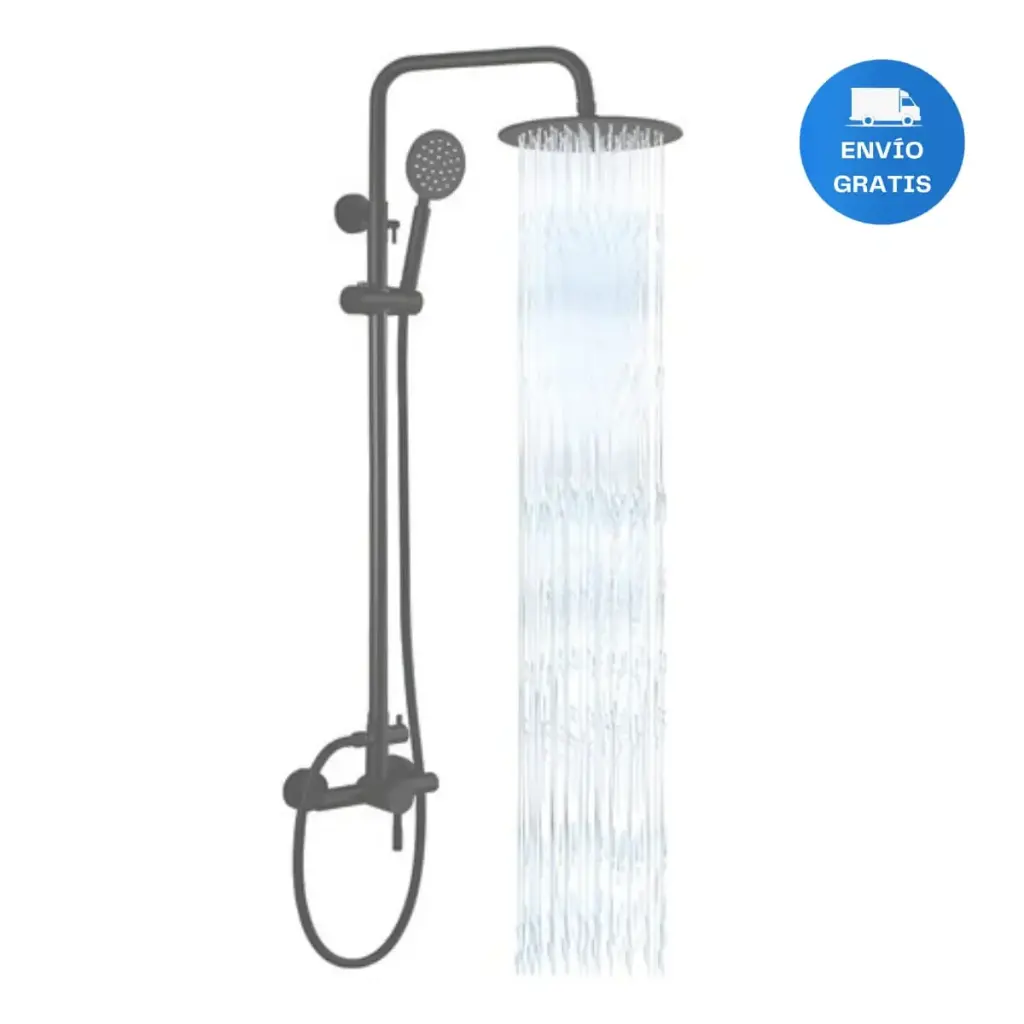 Barral Exterior Ducha Grafito Rimontti Con Monocomando Acra