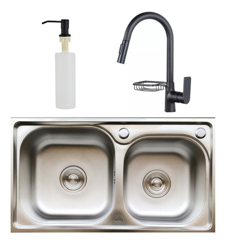 Combo Pileta Cocina+canilla Y Accesorios De Regalo!! Acra 