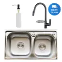 Combo Pileta Cocina+canilla Y Accesorios De Regalo!! Acra 