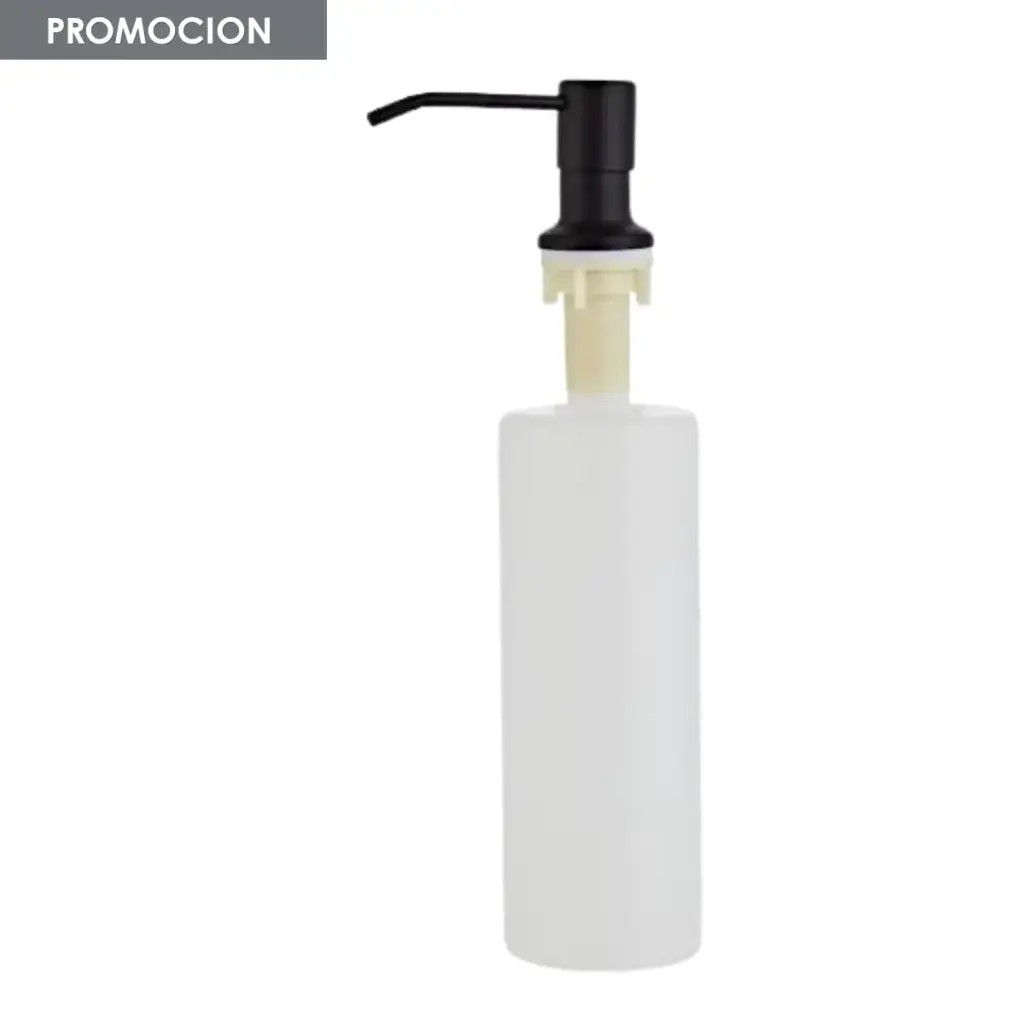 Dispensador De Jabón Negro De Mesada Cocina 500ml Acra