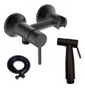 Ducha Higiénica 10cm Negro Mate Completa Klipen Acra