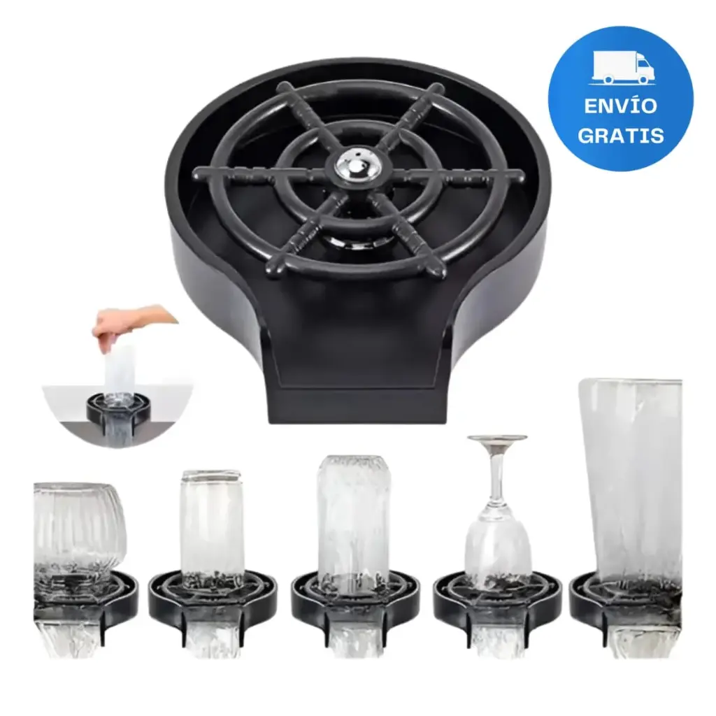 Enjuagador De Vaso Para Pileta De Cocina Negro Mate Acra