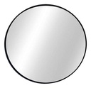 Espejo Marco Negro Baño Living Dormitorio Redondo 80 Cm Acra