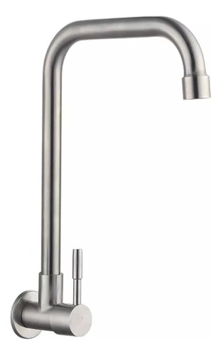 Griferia De Pared Solo Fria En Cromado Mate Rimontti Acra