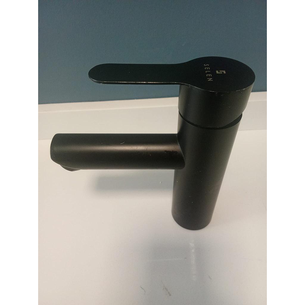 Grifería CON DETALLE Canilla Monocomando Negro Mate Baño