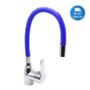 Grifería Monocomando Mesada Cocina Flexible Azul Acra