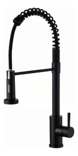 Grifería Monocomando Negro Cocina Extensible Rimontti Acra