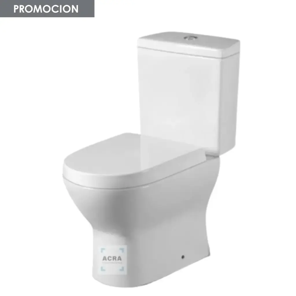 Inodoro/water Liso +mochila Doble Desc +tapa De Regalo Acra