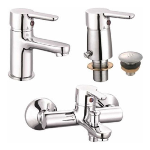 Juego Monocomando Lavatorio/ducha/bidet  Cherry Acra