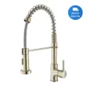 Monocomando Extensible Chef Cocina Dorado Gold Acra