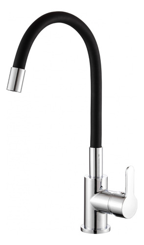 Monocomando Para Mesada Pico Negro Flexible Klipen Acra