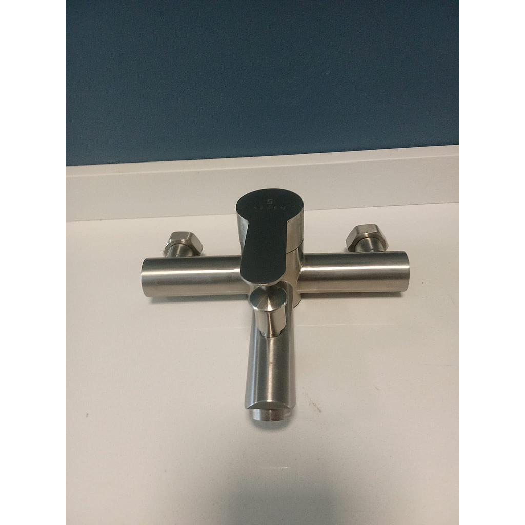 Monocomando/griferia De Ducha CON DETALLE Satinado Opaco Acra Plateado