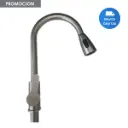 Monocomando/grifería De Mesada Satinado Pico Extensible Acra
