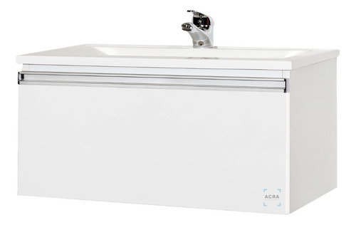 Mueble Baño Colgante Aéreo Mdf18 + Bacha/pileta Loza 80 Acra