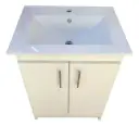 Mueble Blanco Al Piso + Bacha De Loza 60 X 46 De Regalo Acra