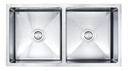 Pileta Doble Acero 304 Cocina Cromada Recta + Válvulas Acra