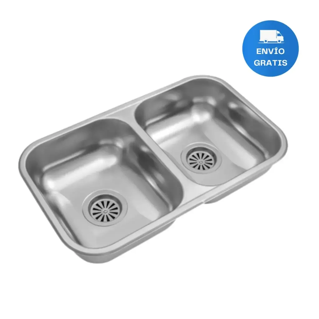 Pileta Doble Johnson Acero Inox.430 Cc28b 59 X 34 X 15 Acra