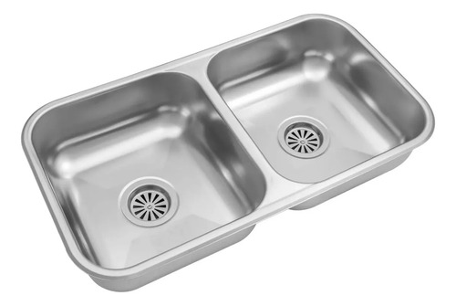 Pileta Doble Johnson Acero Inox.430 Cc37 70 X 37 X 15 Acra