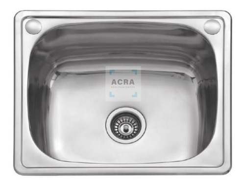 Pileta/bacha De Acero Inox Cocina Sobreponer 53x38x20 Acra