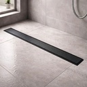 Rejilla Desagüe De Piso Lineal Lisa Negro 80 Cm Largo Selen