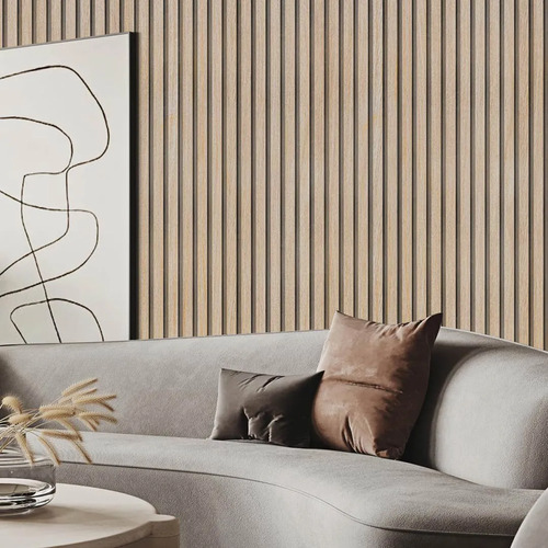 Revestimiento Para Pared 2.9m X 0.16 Panel Wall Beige Acra