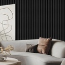 Revestimiento Para Pared 2.9m X 0.16 Panel Wall Negro Acra