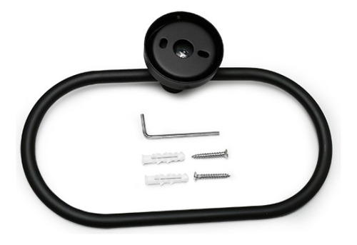 Toallero Aro Oval Negro Mate Acra