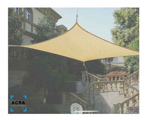 Toldo Lona Vela Cuadrado 2,5x2,5 Patio Piscina Terraza Acra