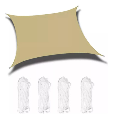Toldo Lona Vela Cuadrado 3,6x3,6 Patio Piscina Terraza Acra