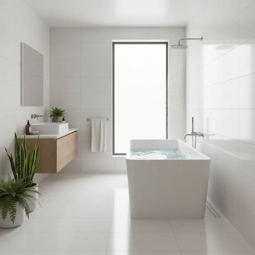 Cerámica Revestimiento Para Piso Natural White Acra