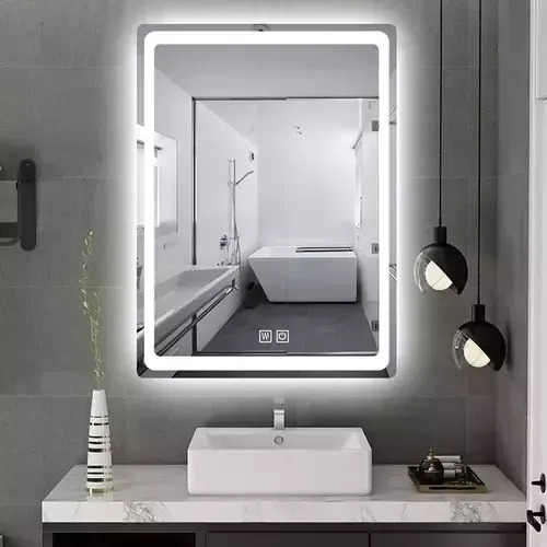 Espejo De Baño Rectangular Con Luz Led Segovia Acra