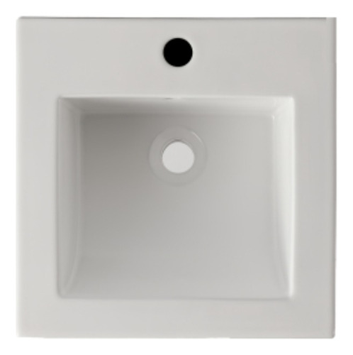 [MLU472204504] Bacha Encimera Loza De Baño Cuadrada 41x41x15 Acra