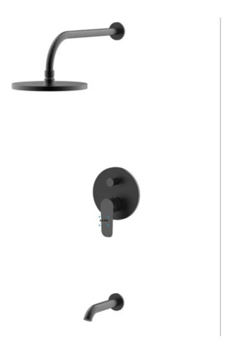 [MLU625589137] Combo De Ducha De Empotrar En Negro Mate Klipen Acra