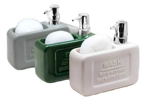 [MLU679655352] Dispensador De Jabón Con Esponja Para Cocina Acra