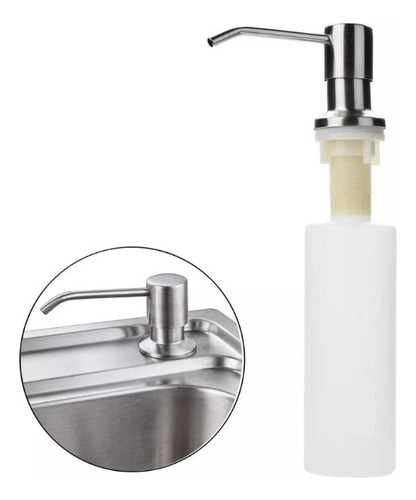 [MLU600229806] Dispensador De Jabón Embutir Para Piletas Cocina Metal Acra