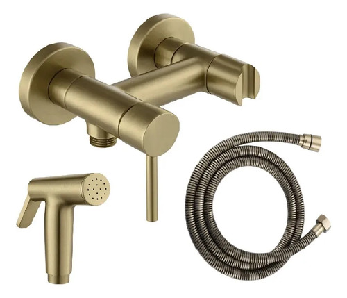 [MLU1068044308] Ducha Higiénica 10 Cm Antique Bronze Completa Klipen Acra