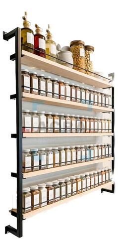 [MLU647723864] Especiero Condimentero Organizador Cocina Hierro Pared Acra