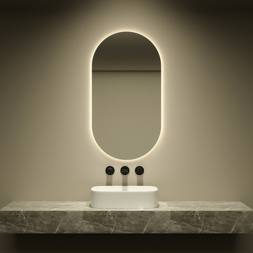 [976290558] Espejo De Baño Ovalado Con Luz Led Neutra Acra