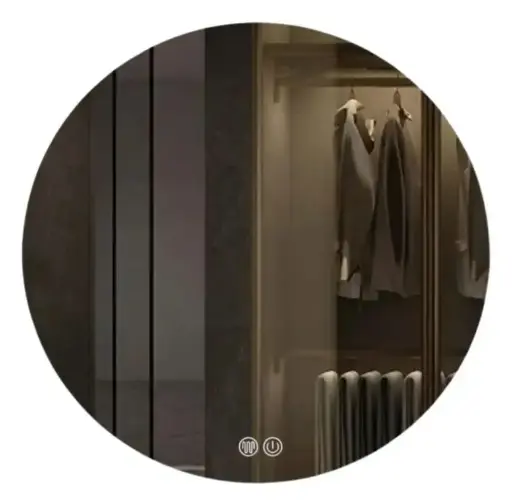 [MLU620524573] Espejo Redondo Pared Táctil 60 Luz Led + Desempañador Acra