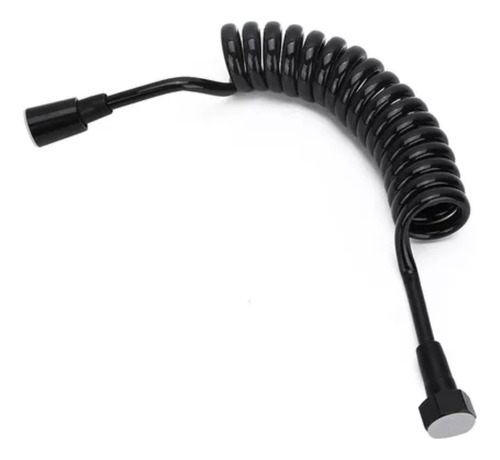 [MLU645377517] Flexible Manguera Baño Para Ducha Forma Rulo Negro Acra