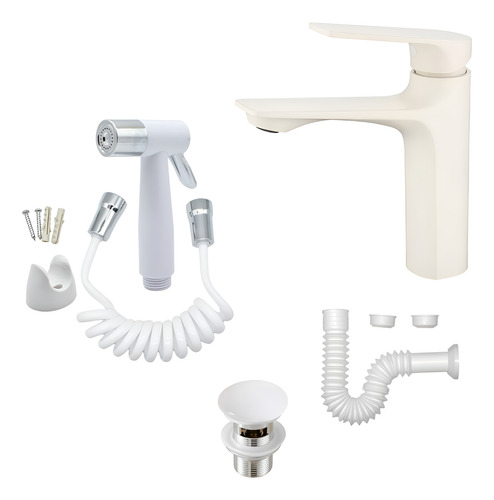 [MLU888019474] Griferia Baño Selen Blanco Monocomando Ducha Higienica