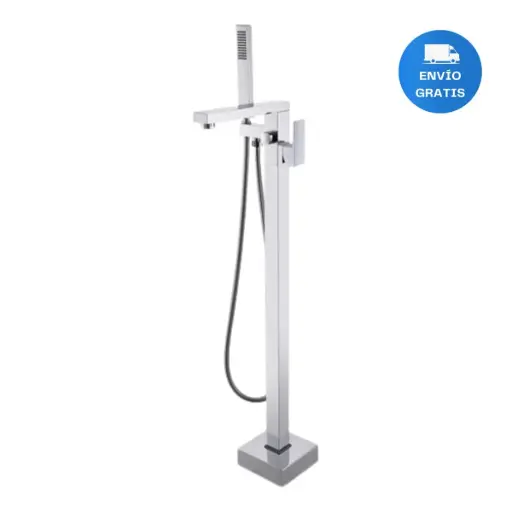 [MLU666175020] Griferia De Pie Cromada Para Bañera Con Teléfono Acra
