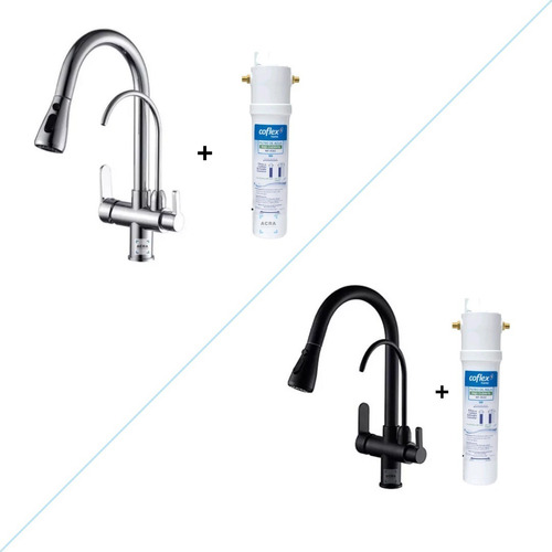 [MLU634677462] Griferia Extensible Cocina + Filtro Bajo Mesada Coflex Acra