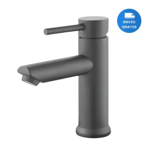 [MLU641186859] Grifería Lavatorio Baño Grafito Mate Palito 18 Cm Acra