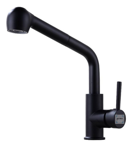 [MLU607127746] Grifo De Cocina Monocomando Rimontti 51533 Extensible  Negro