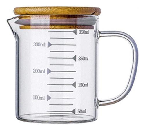 [MLU640019223] Jarra Medidora De Vidrio Con Tapa Madera Acra